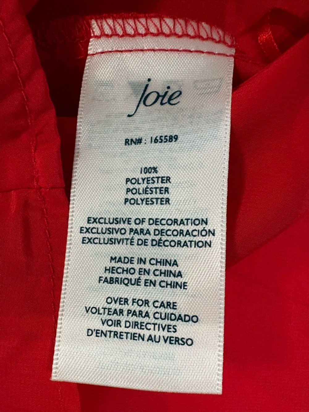 Joie Cayenne Red Smocked Ruffle Neck Sleeveless Blouse Top NWT L - Picture 8 of 8